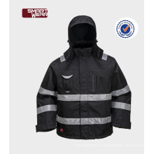 безопасности светоотражающие водонепроницаемый рабочий износ Оксфорд зимняя куртка с капюшоном